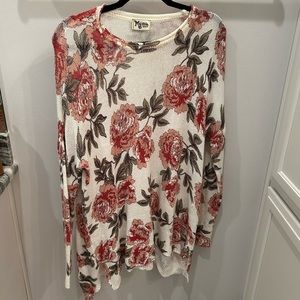 Show Me Your Mumu White Rose Sweater